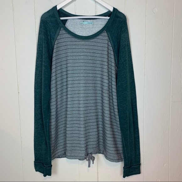 Maurices Tops - Maurices Drawstring Tie Hem Sweatshirt Striped XXL